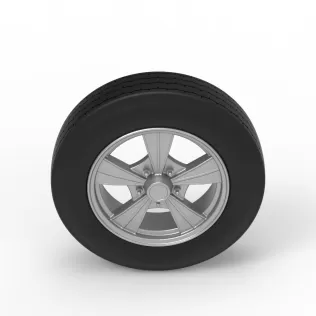 Front wheel of old school dragster Version 8 Scale 1:25 - Model thumbnail 6