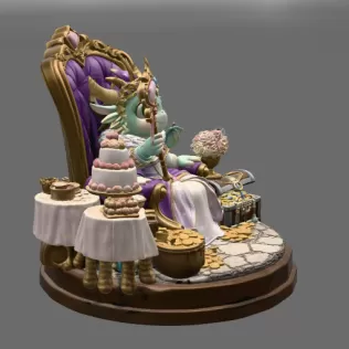 Royal Dragon Queen STL File for 3D Print - Model thumbnail 6