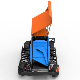 BriSCA Formula 1 Stock Car for Dirt while turning V2 Scale 1:25 - Model thumbnail 8