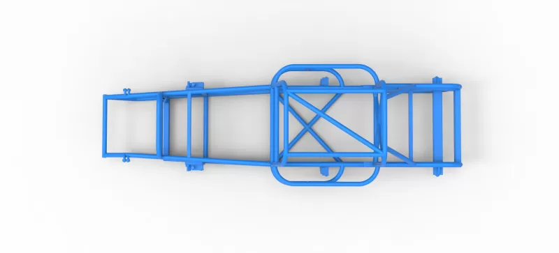 Frame of Vintage Dirt Modified stock car Version 6 Scale 1:25 - Model preview 9