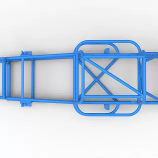 Frame of Vintage Dirt Modified stock car Version 6 Scale 1:25 - Model thumbnail 9