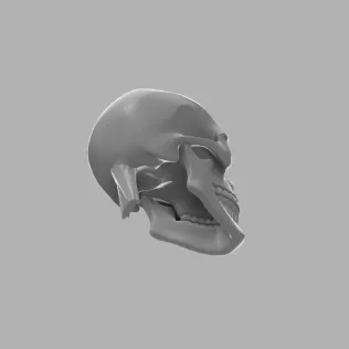 Skull Candle Holder - Gothic Decor - Model thumbnail 3