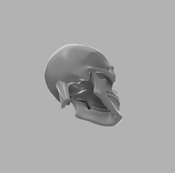 Skull Candle Holder - Gothic Decor - Model preview 3