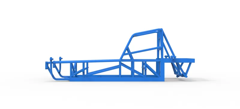 Frame of Vintage Dirt Modified stock car Version 4 Scale 1:25 - Model preview 6