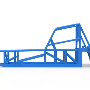 Frame of Vintage Dirt Modified stock car Version 4 Scale 1:25 - Model thumbnail 6