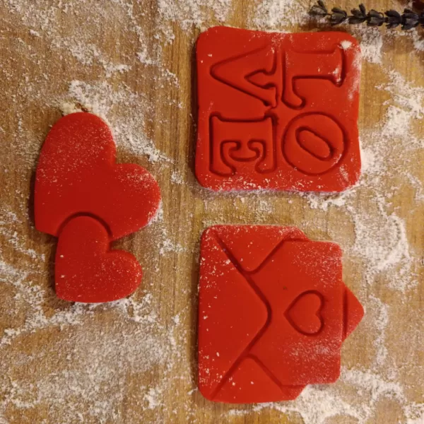 Love Cookie Cutter Set, Valentine’s Day Gift, Double Heart - Model preview 3