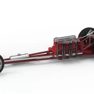 Vintage Front engine dragster Base Version 6 Scale 1:25