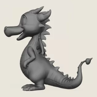Fantasy Dragon Print Ready 3D Model - Model thumbnail 3