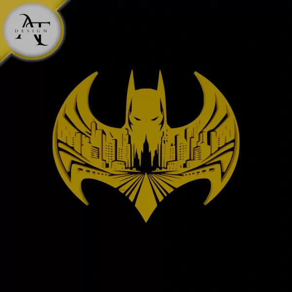 Batman - Superhero - Silhouette - 2D Wall Art Decor - Model preview 1