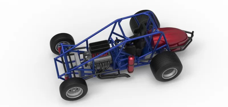 Dirt Silver Crown Car Base Scale 1:25 - Model preview 4