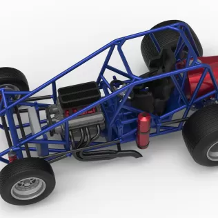 Dirt Silver Crown Car Base Scale 1:25 - Model thumbnail 4