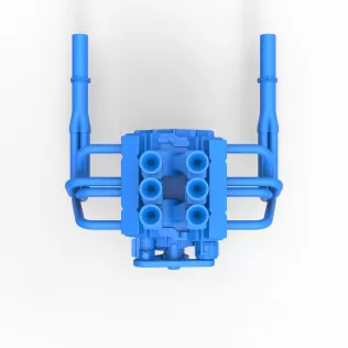 Engine of Vintage Supermodified stock car Scale 1:25 - Model thumbnail 7