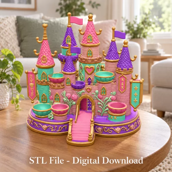 Princess Castle Organizer STL File for 3D Print - Model preview 6