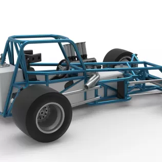 Vintage Supermodified stock car Base Version 3 Scale 1:25 - Model thumbnail 20