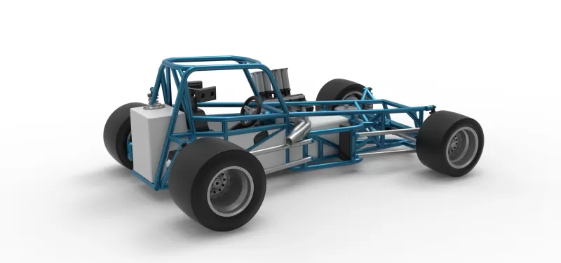 Vintage Supermodified stock car Base Version 3 Scale 1:25 - Model preview 20