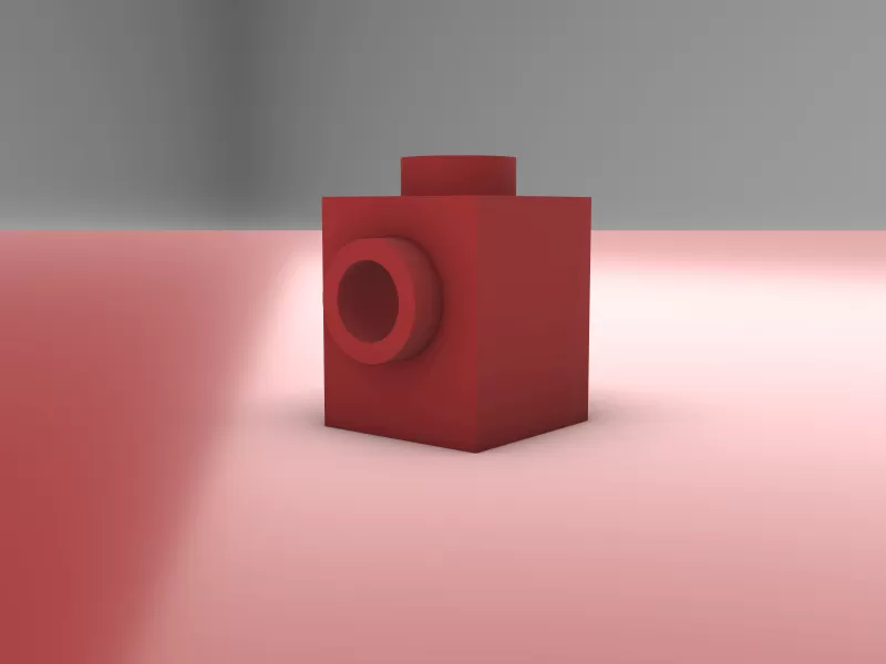 LEGO Brick 1X1 with 1 Knob on one Side - Model preview 1