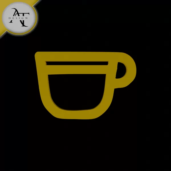 Simple Coffee Cup Symbol - 2D Art - Model preview 1