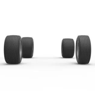 Wheel set of Northeast Dirt Modified stock car V3 Scale 1:25 - Model thumbnail 4
