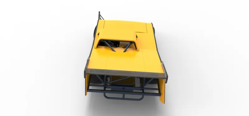 Vintage Dirt late model Race car V5 while turning Scale 1:25 - Model preview 17