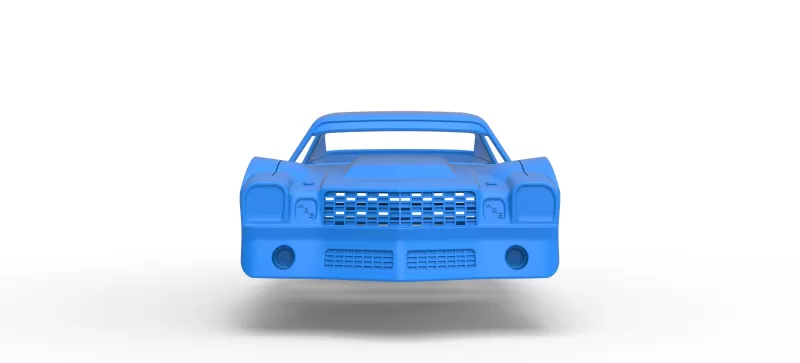 Shell of Vintage Dirt late model Race car Scale 1:25 - Model preview 6