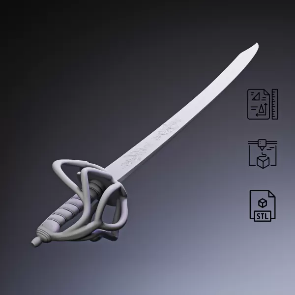 Pirate Cutlass Sword #RoZ - Model preview 8