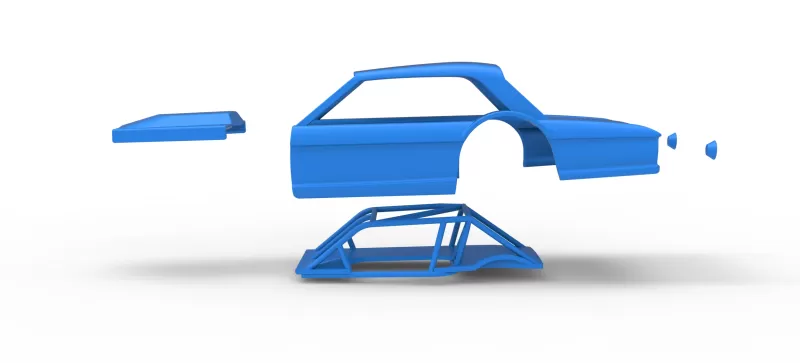 Shell of Vintage Asphalt Modified stock car V11 Scale 1:25 - Model preview 23