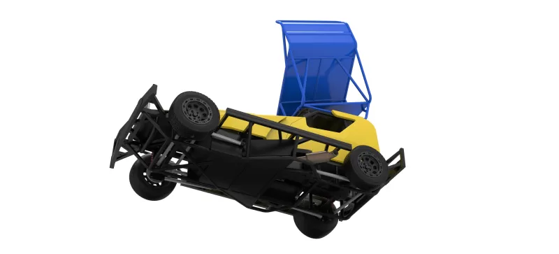 BriSCA Formula 1 Stock Car for Dirt Version 2 Scale 1:25 - Model preview 3