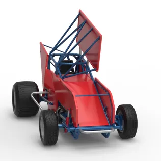 Winged Sprint car Version 2 Scale 1:25 - Model thumbnail 26