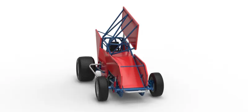 Winged Sprint car Version 2 Scale 1:25 - Model preview 26