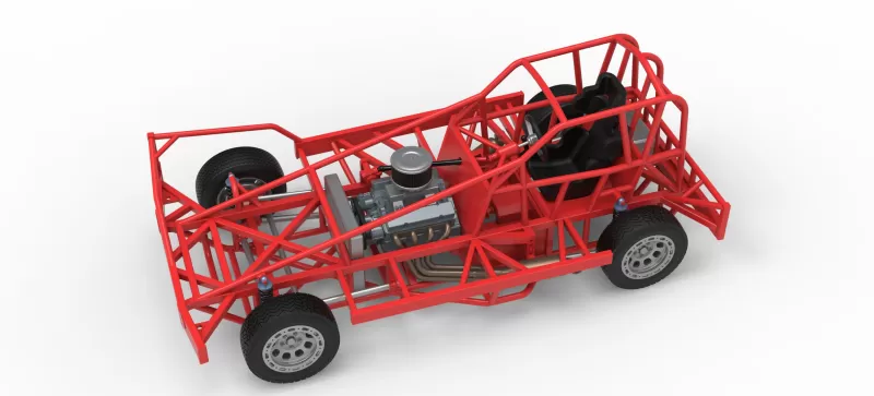 BriSCA Formula 1 Stock Car Base for Dirt Version 2 Scale 1:25 - Model preview 4