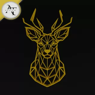 Deer - Geometric - 2D Wall Art Decor