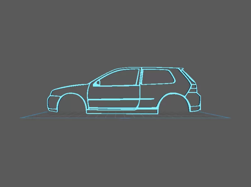 Wolkswagen - Golf 4 Wall Art - Model preview 2