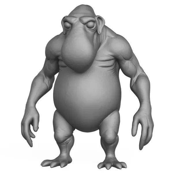 Alien Character 3D Print Model - Model preview 1