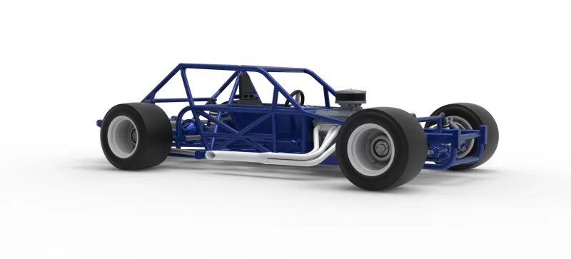 Vintage Asphalt Modified stock car Base V6 Scale 1:25 - Model preview 25