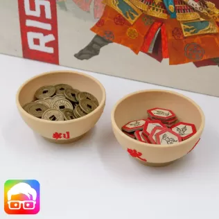 Rising Sun Coin & Ronin bowl set by @ammedia3d (RSN002) - Model thumbnail 2