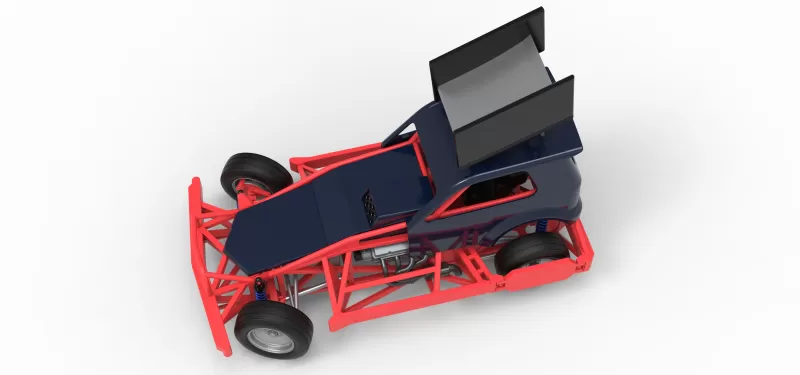 New Zealand Superstock car while turning Version 5 Scale 1:25 - Model preview 4
