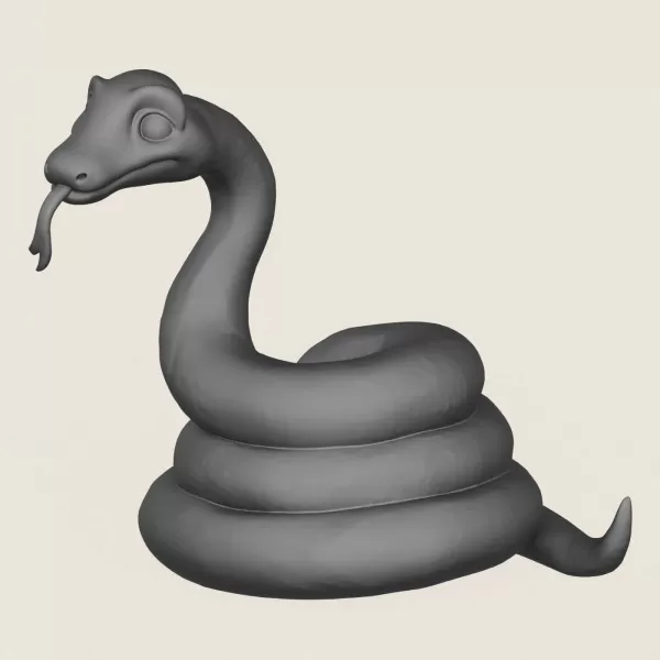 Anaconda Snake Print Ready 3D Model - Model preview 1