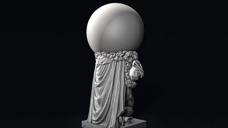 Hercules Statue Holding the Globe #RoZ - Model preview 7