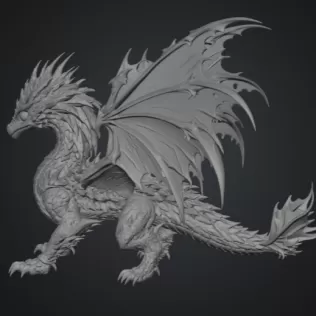 Celestial Tide Dragon STL File for 3D Print - Model thumbnail 12
