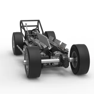 Vintage AWD Dragster Base Version 2 Scale 1:25 - Model thumbnail 22