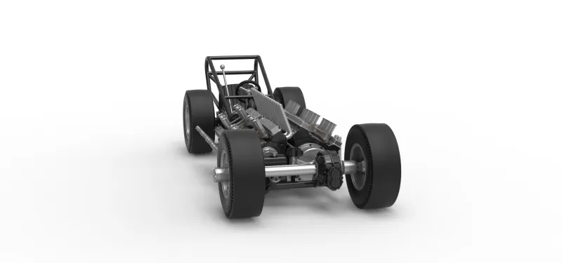 Vintage AWD Dragster Base Version 2 Scale 1:25 - Model preview 22