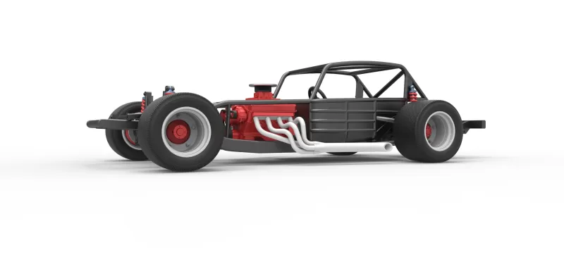 Vintage Asphalt Modified stock car Base V5 Scale 1:25 - Model preview 2