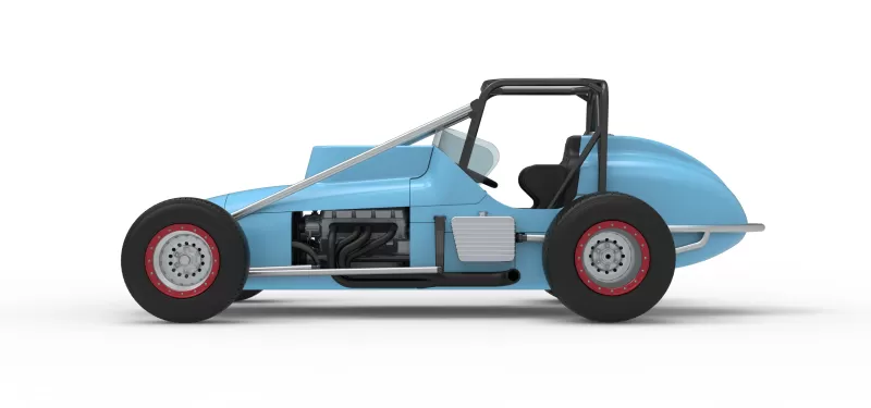 Dirt Silver Crown Champ car Scale 1:25 - Model preview 9