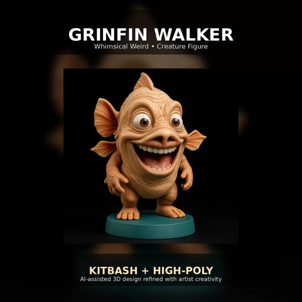 Odd Creatures Collection – Cute Creepy Kitbash High-Poly Monster - Model preview 16