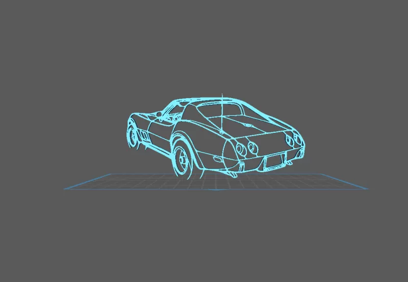 Chevrolet - Corvette C3 1976 Wall Art - Model preview 1