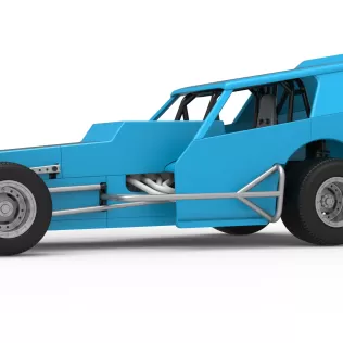 Vintage Dirt Modified stock car Version 8 Scale 1:25 - Model thumbnail 2