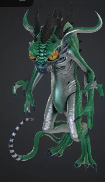 grünes monster - Model preview 1