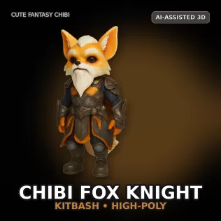 Beastfolk Heroes Pack (10 Characters) – High-Poly Kitbash - Model thumbnail 4