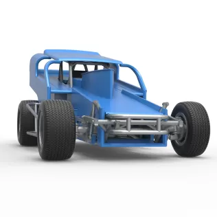 Vintage Dirt Modified stock car Version 2 Scale 1:25 - Model thumbnail 27