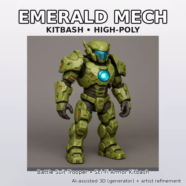 Cinematic Creature + Mech Kitbash Pack (High-Poly 3D Models) - Model preview 18